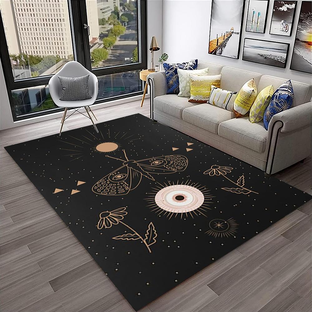 Gothic Ouija Tarot Witchcraft Horror Carpet Rug for Home Living Room Bedroom Sofa Doormat Decor,Kid Area Rug Non-slip Floor Mat