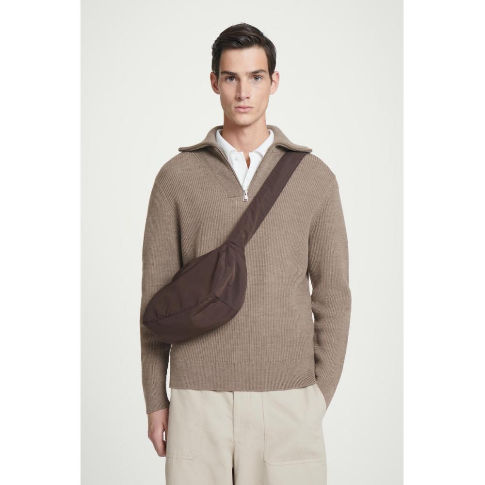

Cos Japan Cross Body Saddle Bag Nylon dark brown/ONESIZE