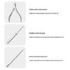 Stainless Steel Manicure Set: 3-Piece Dead Skin Scissors, Double-Headed Pusher, and Nail Clipper