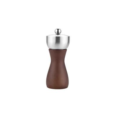 

Wooden Salt Pepper Grinders with Ceramic Core, 5/6/8 Inch Manual Pepper Salt Mill Shaker, Solid Wood + 304 Stainless Steel Top