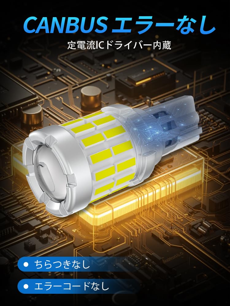 T15/T16/W16W LED Backup Lamp Eliminator Built-in 600% Ultra Brightness 360° Full Illumination Non-polarized 50000 Hours Life Span Pack of 2