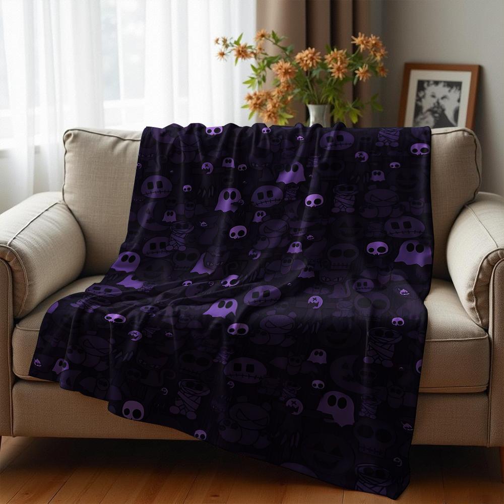 Dark Pine Red Bow Fairy Light Anime Cartoon Flannel Blanket Soft Warm Throw for Bedroom Sofa Car Kids Holiday Gift