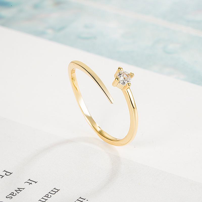 Trendy Adjustable Open Diamond Stacking Ring for Women - Elegant Niche Design, 2022 Style