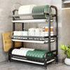Rack Multilayer Tableware Drainboard Shelf Household Portable Rust-Proof Drains Racks Simple Storage Drain Shelves Kitchen Bowl