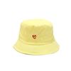 Embroidered Cotton Fisherman Hats for Women Girls Stylish Heart Design Beach Sun Protection Adjustable Fit