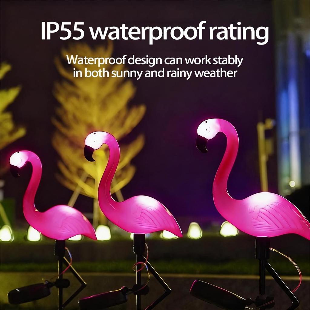 Outdoor Solar Flamingo Lawn Light: Waterproof Villa Garden Decor