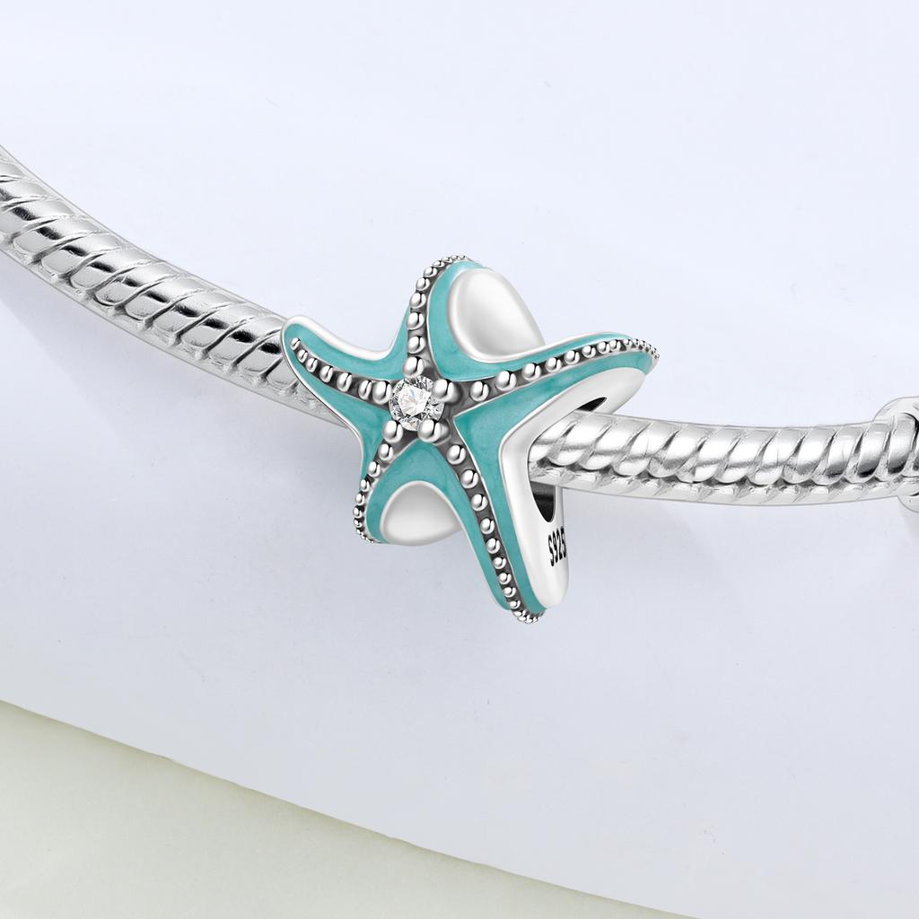 Copper Sea Star Marine Organisms Beads Original Pendants Bracelet Charm Jewelry Party Diy Trendy Gifts