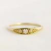 Luxury Ins New Simple and Fashionable Women's Small Tail Ring Italian Brushed Flower Gold Ring Fresh Jewelry