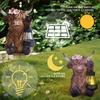 Highland Cow Garden Decor Realistic Highland Bull Animal Light Realistic Solar Powered Resin Statue For Bedroom Desk Apartment