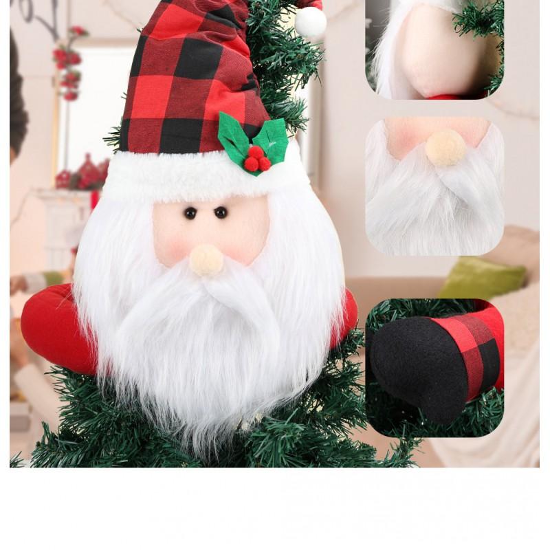 Christmas Tree Topper Star Santa Snowman Cartoon Xmas Home Decoration