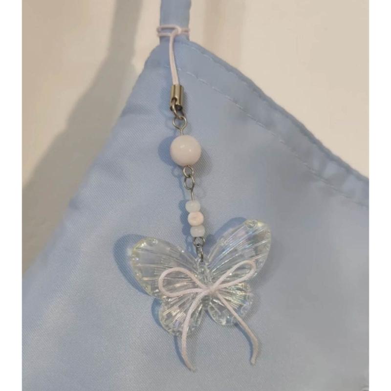 Cute Keychain Lanyard String Butterfly Bowknot Phone Chain Lanyard Y2K Bowknot