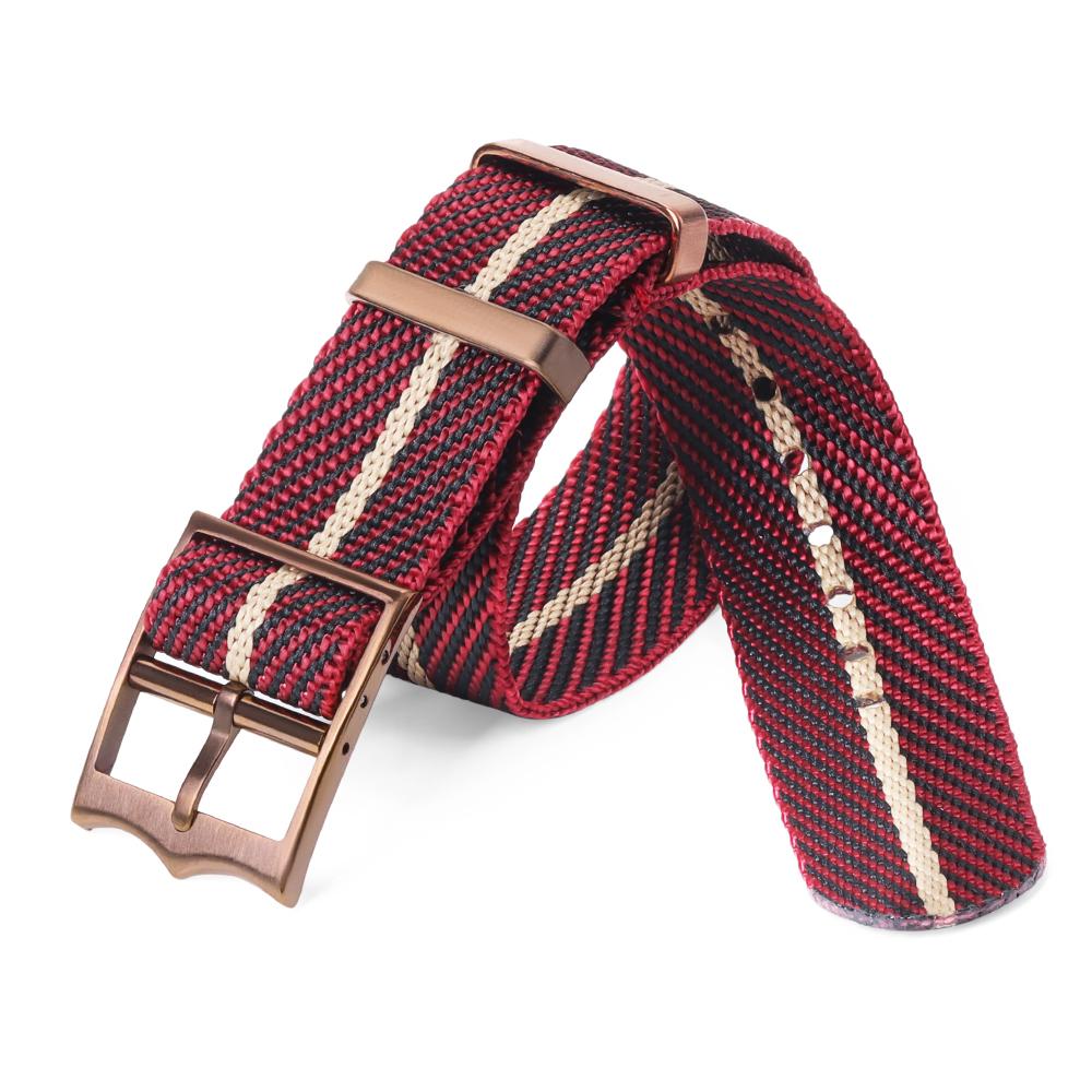 Neues Nylon Uhrenarmband 20mm 22mm Amry Gewebtes Stoffarmband für Militär Geripptes Sport Uhrenarmband Herren Ersatz Armband Armreif