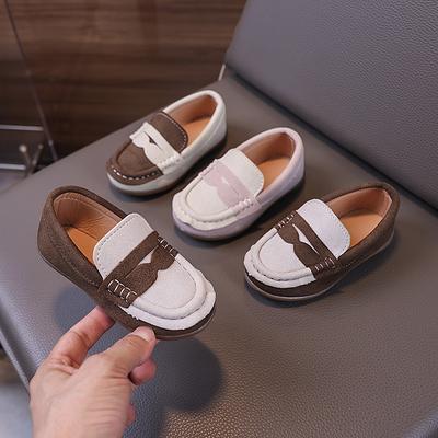 Spring Girl Shoes Fashion New Soft Soled Leather Shoes Anti Slip Comfort Casual Boy Shoe Trendy Breathable Retro Simple Kid Shoe