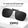 ZIPPO Unisex Clip-on Polarized Myopia Sunglasses