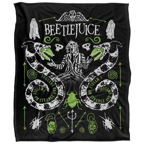 Beetlejuice Worm Polyester Soft Touch Blanket