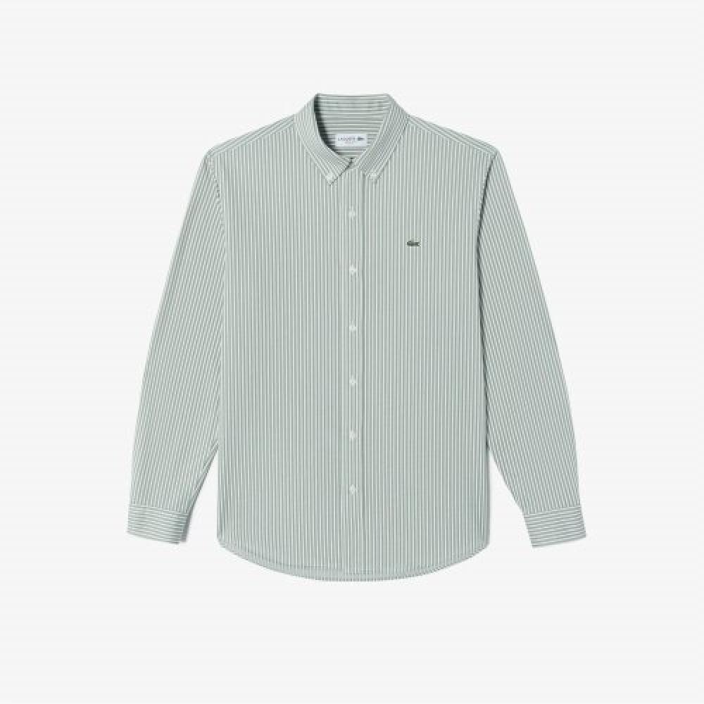 

LACOSTE Мужская рубашка в полоску из джерси [зеленый]