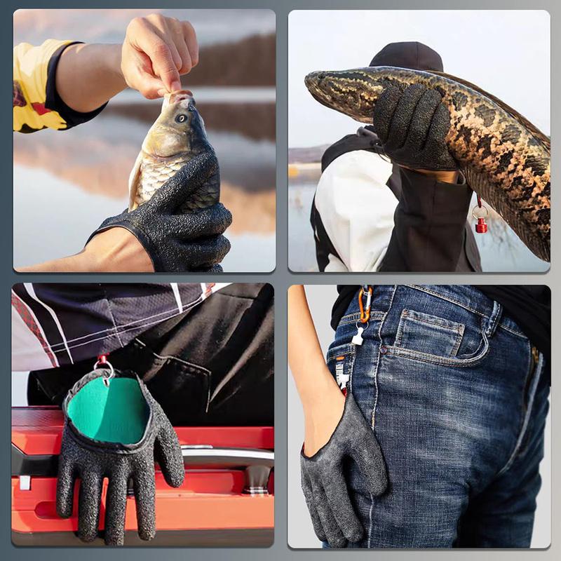 Fishing Gloves -Professional Anti-Slip Catch Fish Gloves,Puncture Proof Ice Fishing Glove for Handling,Catching,Cleaning,Hunting