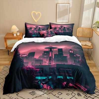 Animation Series 3D Digital Printing Three-Piece Bedding Kit Bed Sheet Quilt Cover