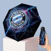 Bayern Munich Pattern Printed Mini 5 Folds 8 Ribs Compact Umbrella Windproof Waterproof Lightweight Portable Folding