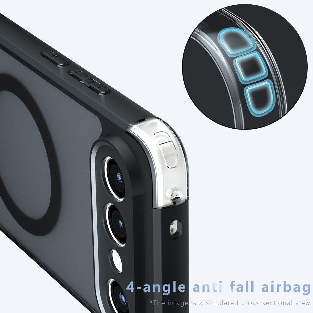 For Vivo X300 FE Case Skin Friendly Magnetic Matte Frosted Translucent Airbag Non-yellowing Anti-Fingerprint Cover