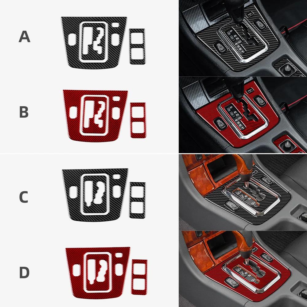 Real Soft Carbon FiberFor Mercedes Benz SLK R170 1996 1997 1998 1999 2000 2001 2002 2003 Car Automatic Gear Shift Panel Sticker