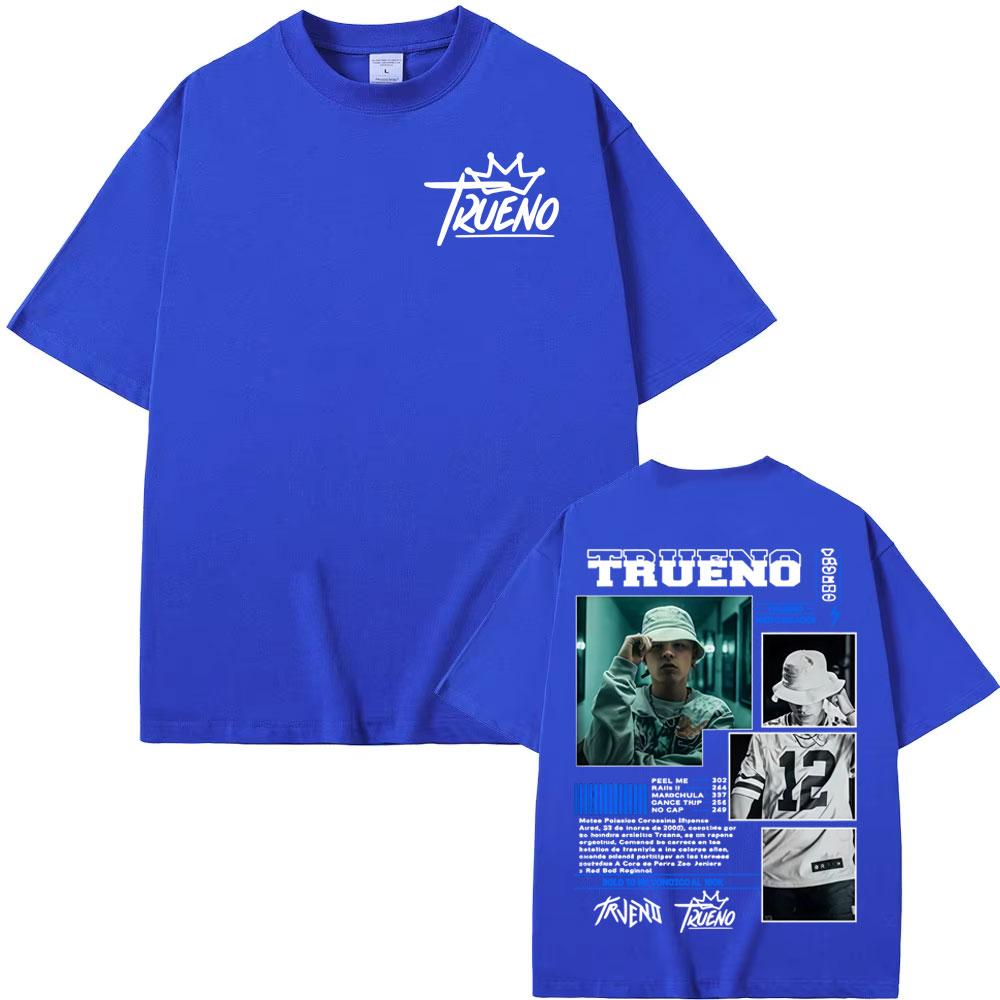 Rapper Trueno Album 2025 Tour Merch T Shirts Unisexs Women Fashion Hip Hop Pop Music Tshirt Summer Tops ONeck T Shirt Streetwear