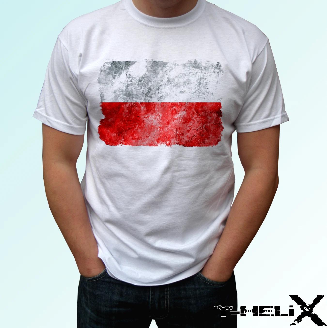 Flaga Polski koszulka Polska Poland flag white kids boys T-Shirt top - s s kids 160