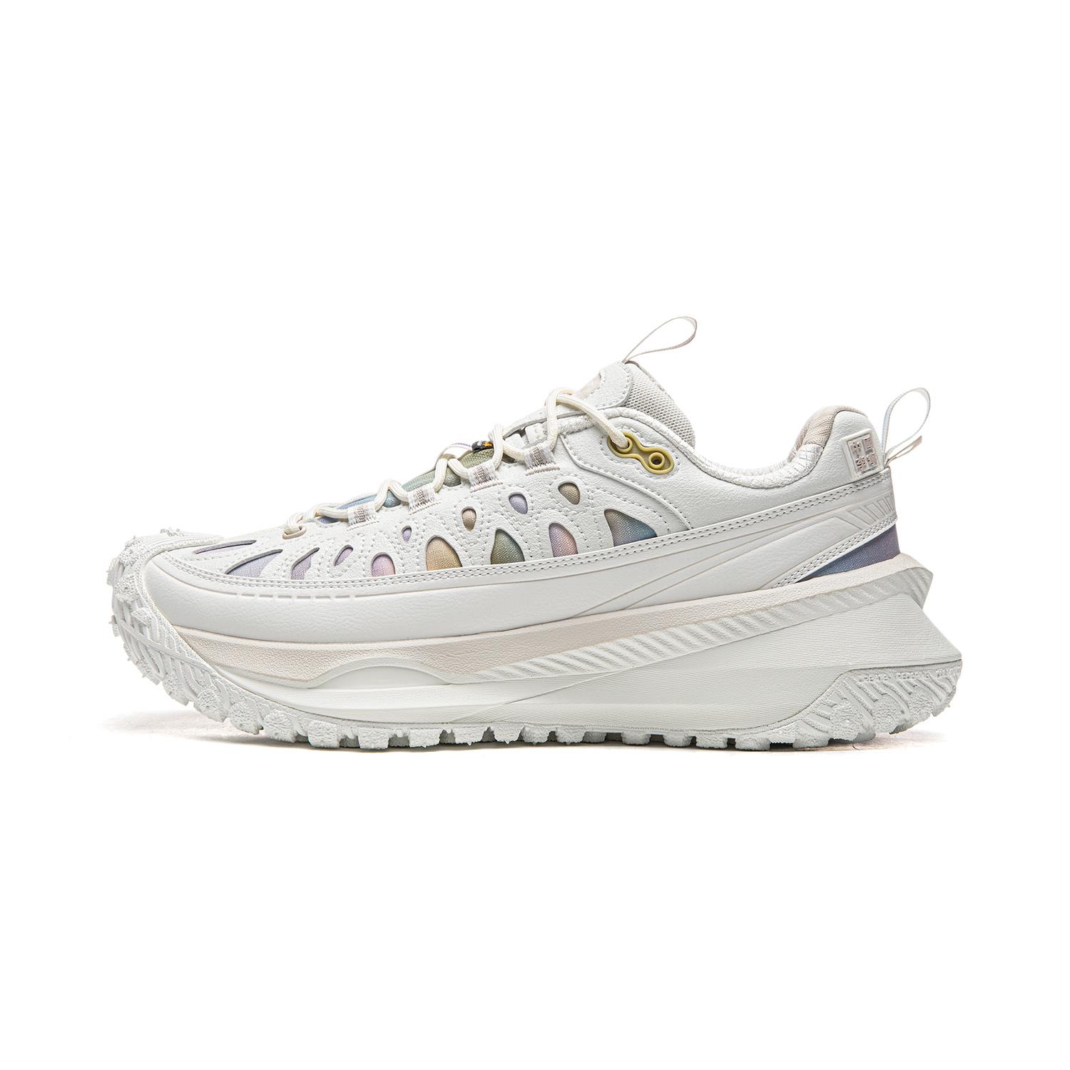 Li Ning Youxia CRC Водонепроницаемые Универсальные Легкие Прочные Низкие Повседневные Кроссовки Унисекс Белый Серый AZGW023-4 40⅓
