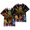 Women Men T-Shirts Five Nights At Freddys Cartoon Couple Print Short-sleeved T-shirt Couple Loose Streetwear Clothes Tops