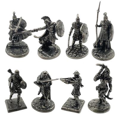 1 Stück antike Spartan Rom Soldaten Figuren Miniaturen Vintage Metall Soldaten Statue Desktop Ornament Geschenk
