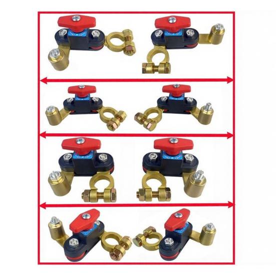 Car Battery Power Cut-Off Switch Breaker 12V/24V Battery Disconnect Switch Universal Power Cut Off with Rotating Terminals for Cars Trucks & Boats