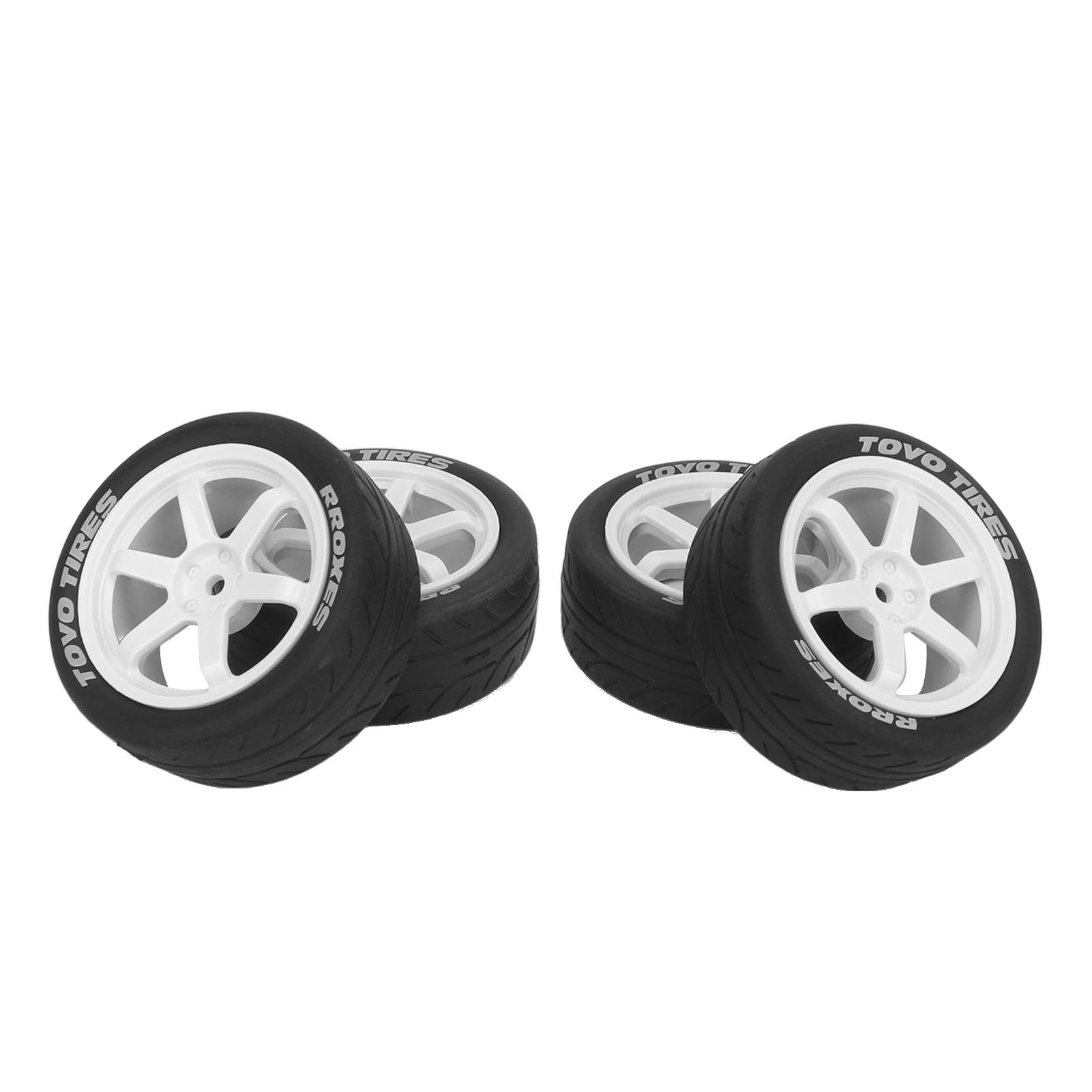 

4Pcs 110 RC Tires Plastic Rubber Smoothly Surface Strong Cushioning RC Wheels Replacement for білий