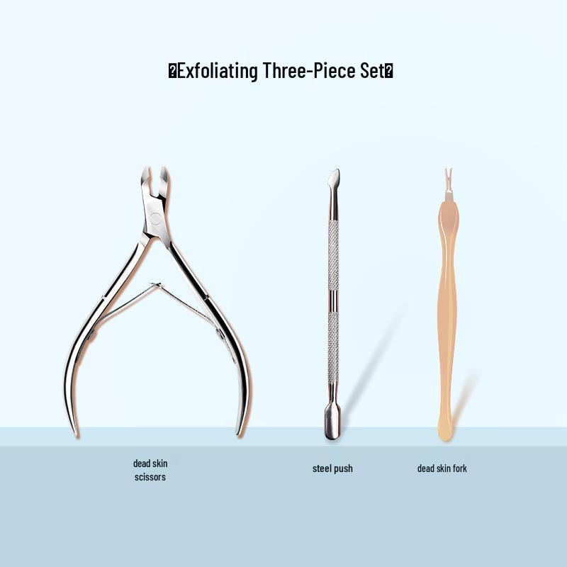 Complete Manicure Set: Nail Files, Dead Skin Remover, Finger Nail Tools, Polishing & Sanding Strips