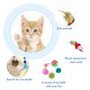 20Pcs/Set Cat Mouse Crinkle Balls Toys Set Interactive Cat Toys Catnip Teaser Wand Fluffy Mice Balls