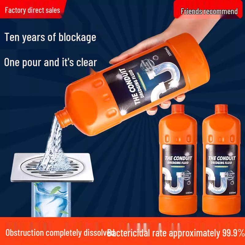 Powerful Drain Unblocker: Dissolves Clogs & Deodorizes Toilets and Kitchen Drains