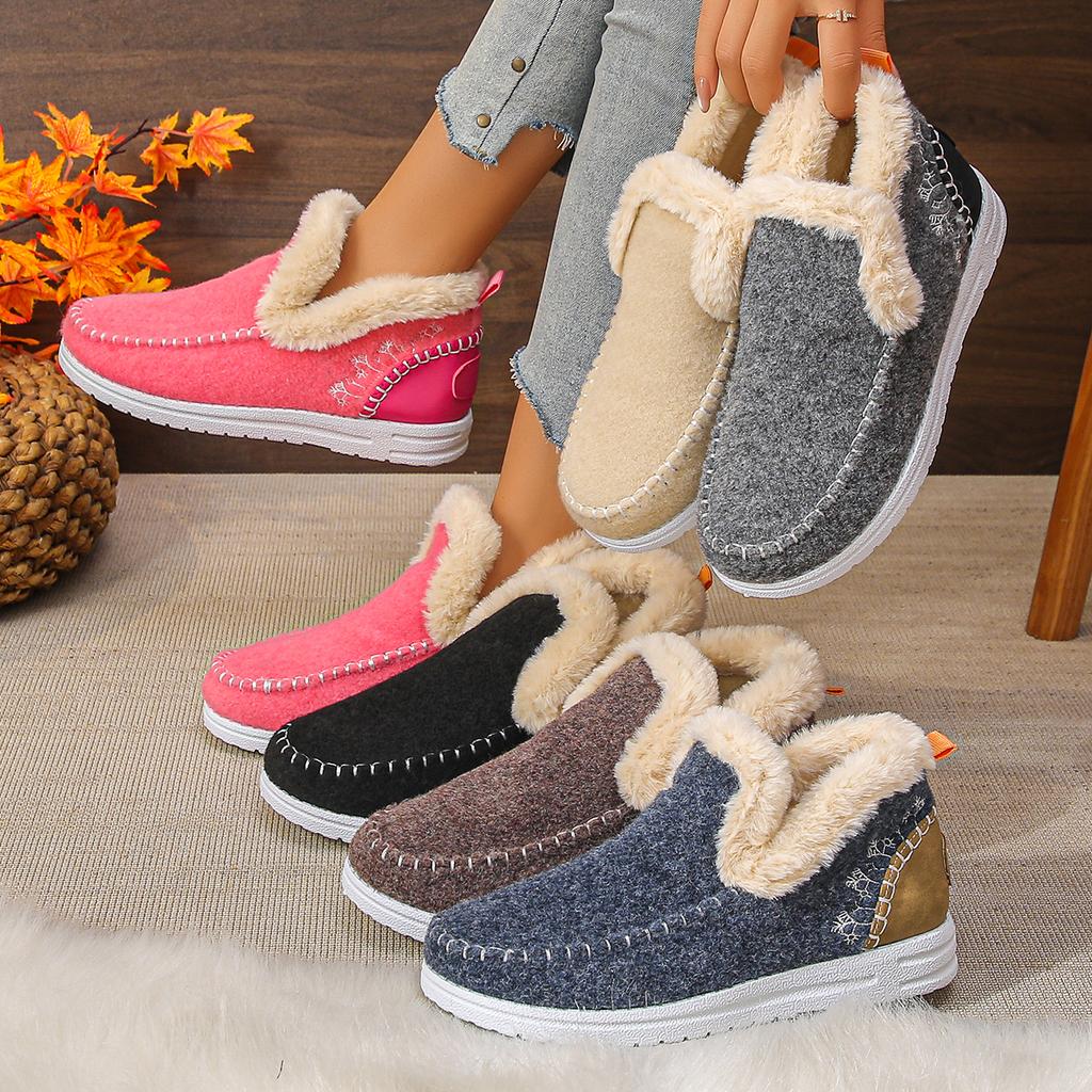 Dámské sněhule Trend Zimní Udržují teplo Pohodlné Kotníkové boty Zimní Ležérní Zesílené Chlupaté Boty pro ženy Zapatos De Mujer