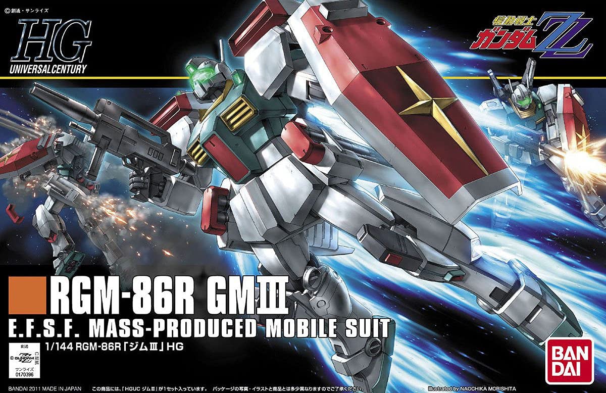 

Пластиковая модель мобильного костюма Гандам ZZ GM III от HGUC RGM-86R 1/144