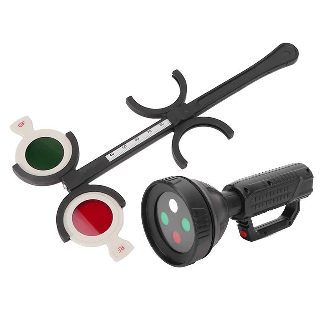 Ophthalmologische Test-Taschenlampe 4 Punkte Genau Reduziert Verzerrung Rot Grün Linsen Farbenblindheitstest