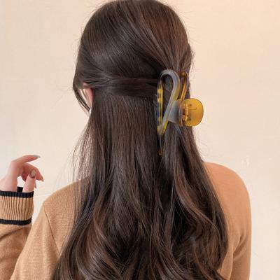 Colorful Checked Large Hairpin, Back of Head Disc Hair, Shark Clip Hairpin, Headdress, Grab Clip Hair Accessories