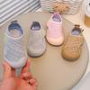 Baby Girl Casual Fly-woven Mesh Breathable Sneakers 2025 Spring and Autumn New Soft-soled Velcro Sneakers