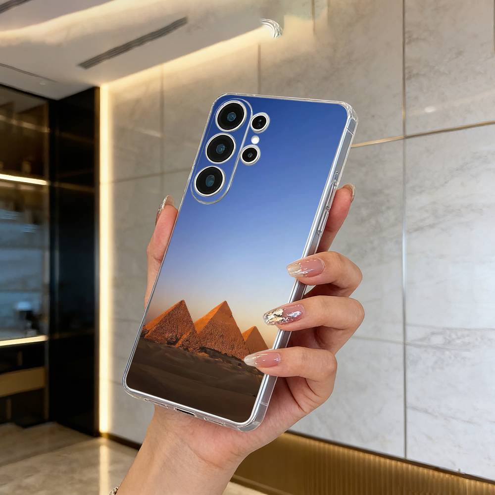 

The E-Egyptian -P-Pyramids Clear Phone Case for Samsung S25, S24, S21, S22, S23, S30, Ultra, S20, Plus, FE, Lite Samsung S20Ultra5G