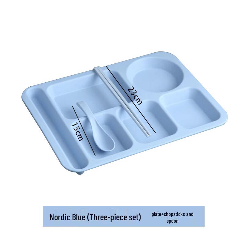 Wheat Straw Partitioned Meal Plate with Bowl