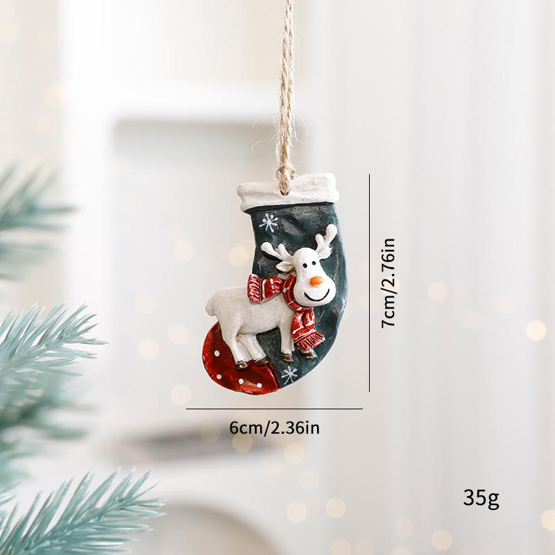 2025 New Christmas Deer Ornament Cute Cartoon Reindeer Hanging Pendant for Xmas Tree Decor Home Festival Party Decoration