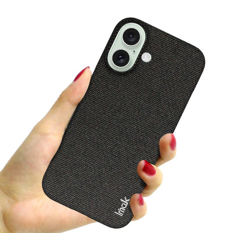 IMAK Ruiyi Serie für iPhone 16 Hülle Stofftextur Leder+PC Handy-Rückseite