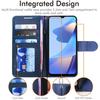 TECHGEAR Leather Wallet Case for Oppo A16s - Blue PU Leather, Magnetic Closure, 3 Card Slots + Cash Pocket, Stand & Wrist Strap (HJ8U)