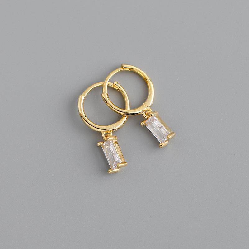 Stainless Steel Cubic Zirconia Hoop Earrings for Women Small Pendant Cartilage Helix Tragus Earring Piercing Jewelry