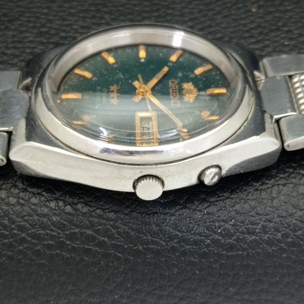 GENUINE VINTAGE ORIENT CRYSTAL AUTOMATIC 46943 JAPAN MENS WATCH a700736-5 R204-a700736