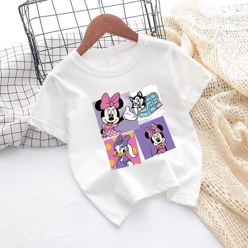 Unisex Kids' Pure Cotton Cartoon T-Shirt - Summer Short Sleeve