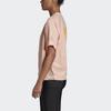 Adidas Letter Print Casual Breathable Sports Short Sleeve T-Shirt Women Tops Pink Orange DX7777