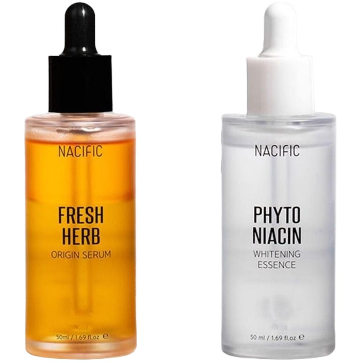 

NACIFIC Day & Night Brightening & Pore Care Set - Phyto Niacin Essence 50ml + Fresh Herb Origin Serum 50ml